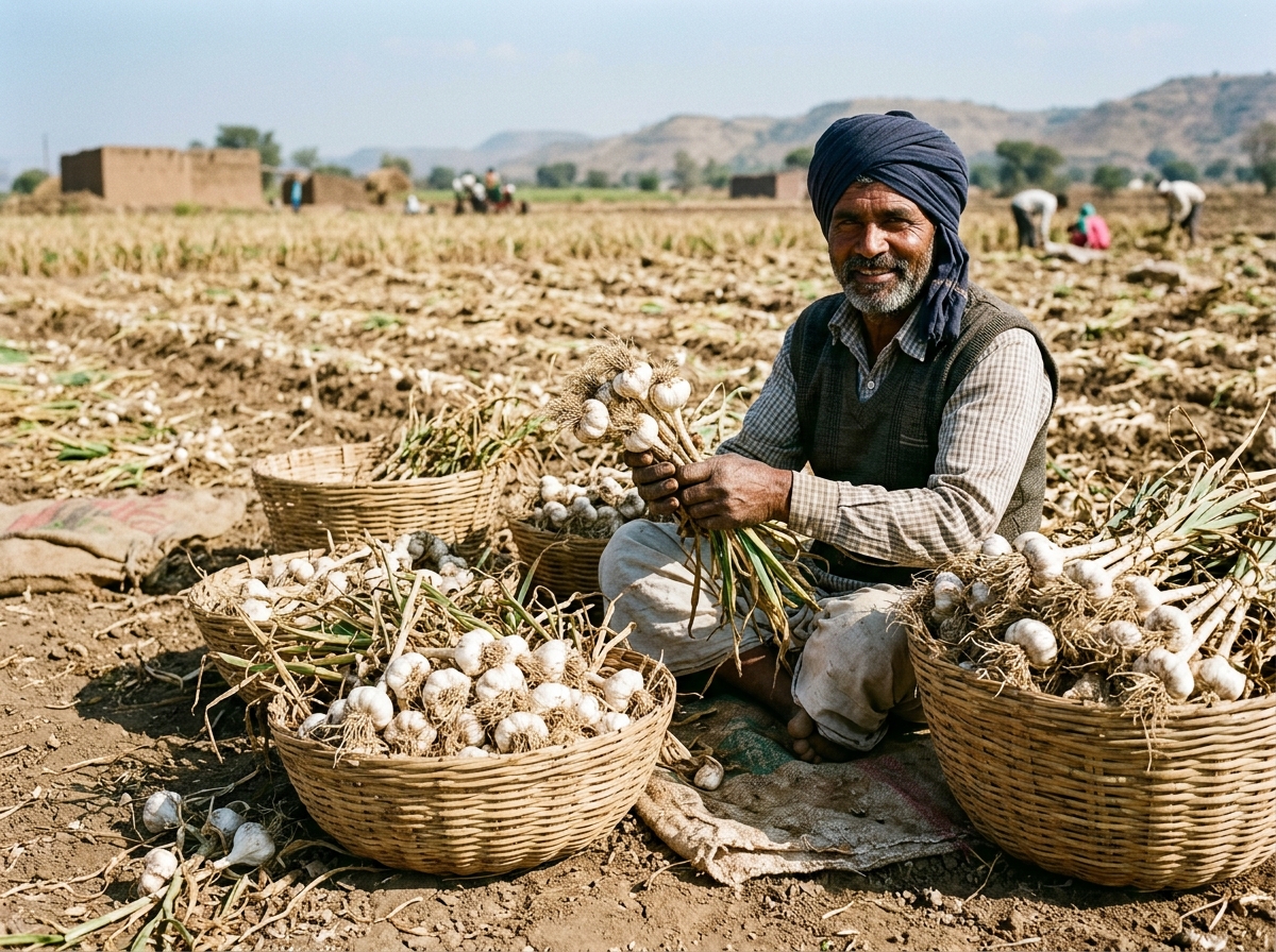 Malwa Plateau Garlic Harvest